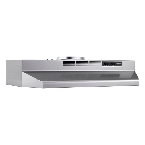 Broan 30 in. W Silver Convertible Range Hood - F4030SF