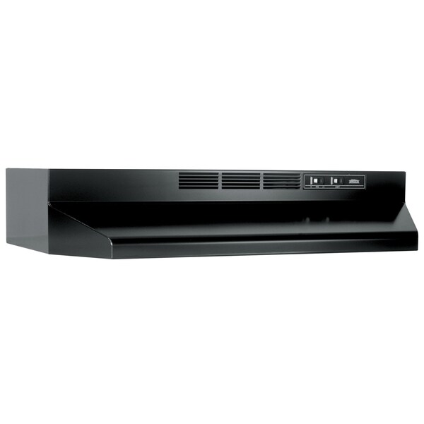 Almo 30-Inch Black Ductless Under-Cabinet Kitchen Range Hood with Charcoal Filter and Built-in Lighting - 413023