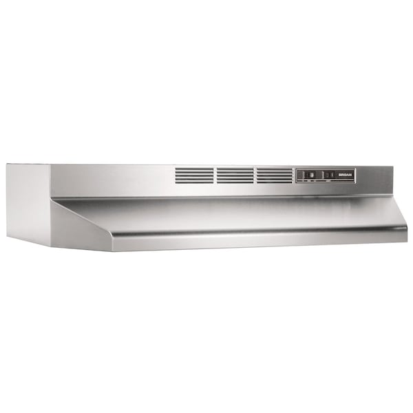 Almo 24in. Stainless Steel Ductless Under-Cabinet Range Hood, Charcoal Filter and Builtin Lighting - 412404