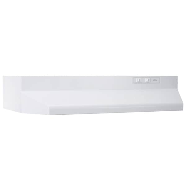 Almo 30-Inch White Under-Cabinet Ducted Range Hood with 210 MAX CFM Blower and Incandescent Lighting - 403001