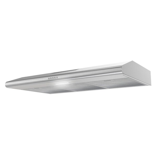 Streamline 36 in. Amendola Convertible Undermount 80 CFM Range Hood in Brushed Stainless Steel - T-10711-1-CL