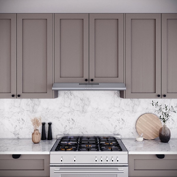Streamline 36 in. Amendola Convertible Undermount 80 CFM Range Hood in Brushed Stainless Steel - T-10711-1-CL