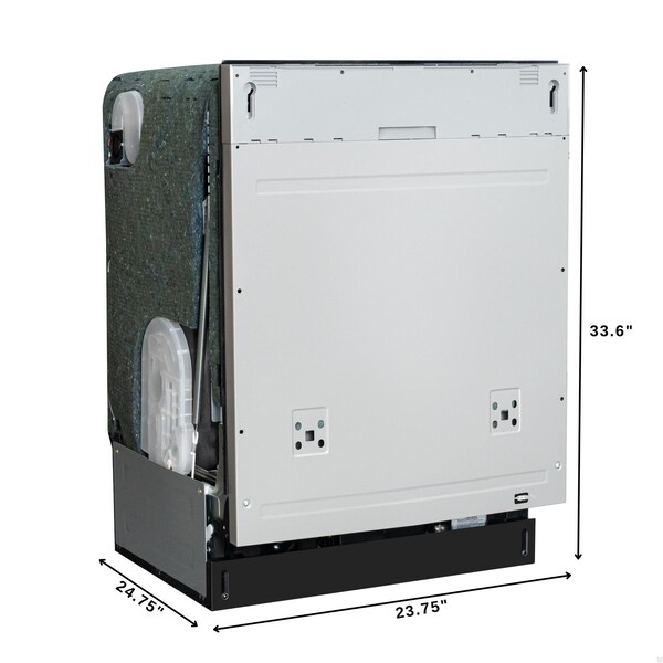 Koolmore 24 in. Panel Ready 14 Place Settings 45 DB Dishwasher in Stainless-Steel KM-DW2445-PR - KM-DW2445-PR