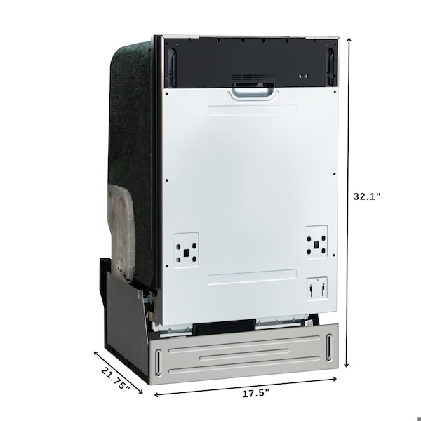 Koolmore 18 in. ADA Panel Ready with 8 Place Settings 52 DB Dishwasher in Stainless-Steel KM-DW1852-PR - KM-DW1852-PR