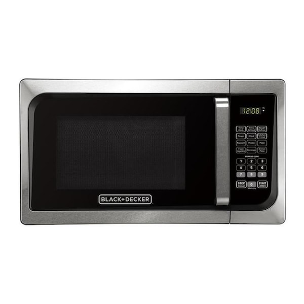 Black & Decker EM925AJK-P1 0.9 cu. ft. Pull Handle Microwave, Stainless Steel - EM925AJKP1