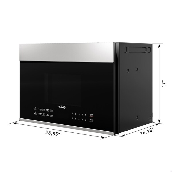 Koolmore 1.3 cu. ft. Over the Range Stainless Steel Microwave, 300 CFM, One Panel KM-MOT-OP1SS - KM-MOT-OP1SS