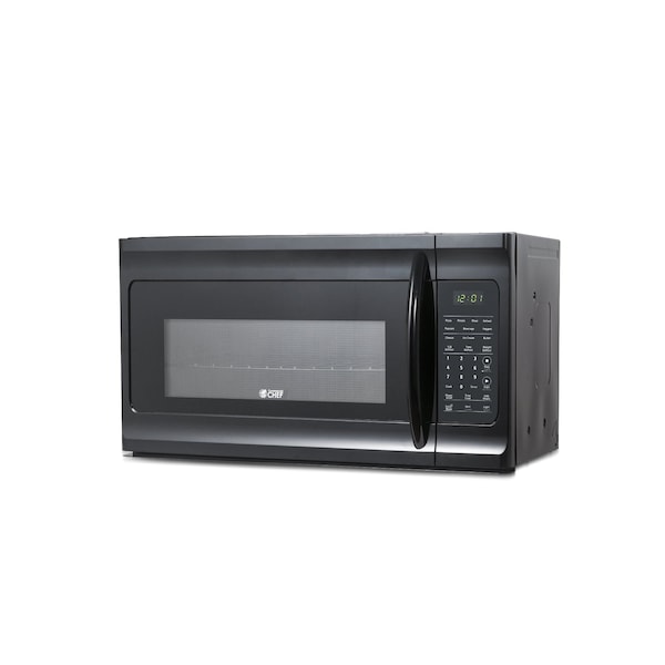 Commercial Chef 1.7 Cu. Ft. Over-The-Range Microwave Oven, 1000 Watt Microwave with 10 Power Levels - CHMR17GB