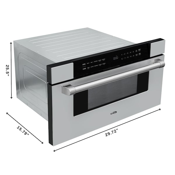 Koolmore 30 in. Microwave Drawer, 1.2 cu. ft. Capacity in Stainless-Steel KM-MD30-SS - KM-MD30-SS