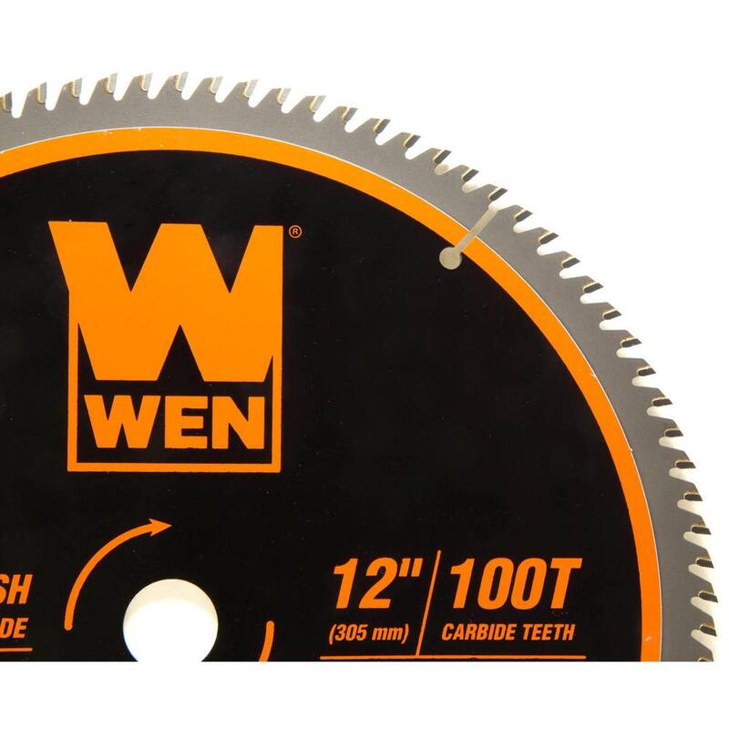 WEN 12 pulgadas 100 dientes de carburo de tungsteno Ultra-Fine acabado profesional hoja de sierra para trabajos de carpintería con sierras ingleteadoras y sierras de mesa - BL1200.