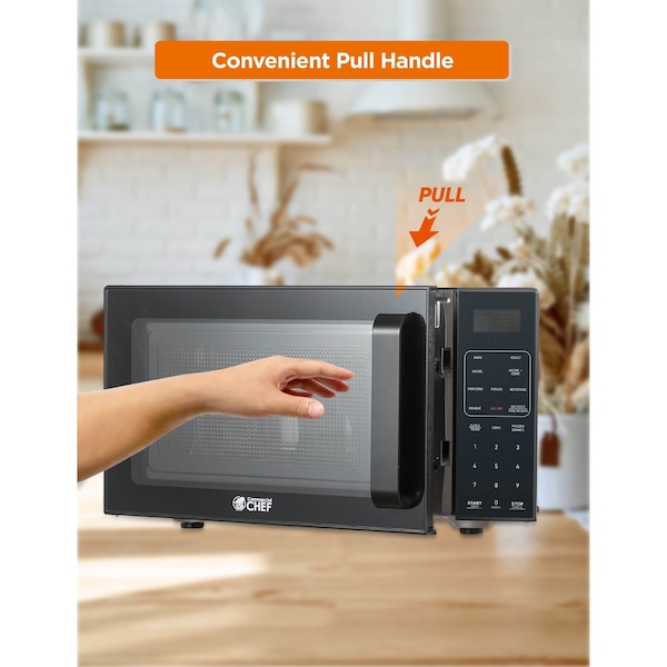 Commercial Chef 5-in-1 Countertop Microwave Air Fryer Combo, 0.9 Cu. Ft. Capacity, Black - CHMF9GB