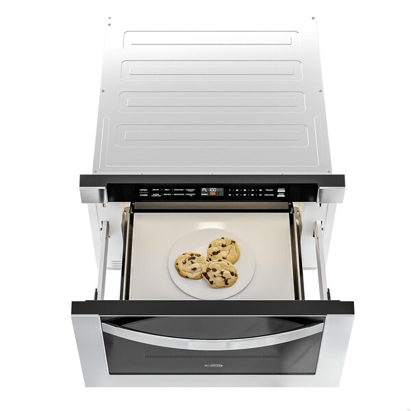 Koolmore 24 in. Stainless-Steel Microwave Drawer, Wall-Mounted with Flat Bottom, 1.2 Cu. Ft. - KM-MD-1SS