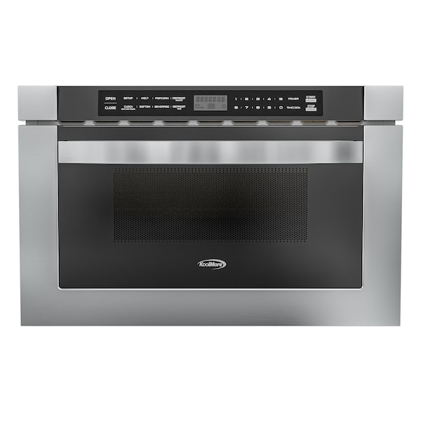 Koolmore 24 in. Stainless-Steel Microwave Drawer, Wall-Mounted with Flat Bottom, 1.2 Cu. Ft. - KM-MD-1SS