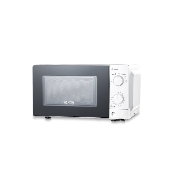 Commercial Chef Counter Top Microwave, 0.6 Cubic Feet, White - CHM660W