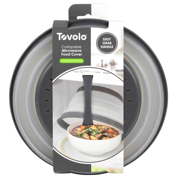 Tovolo Tovolo Gray/White Plastic Microwave Collapsible Food Cover - 47003-200