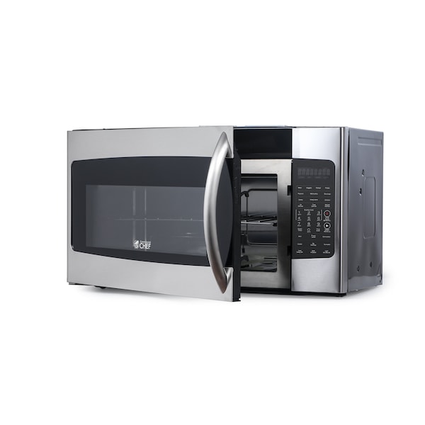Commercial Chef 1.7 Cu. Ft. Over-The-Range Convection Microwave Oven, 1000 Watt Microwave with 10 Power Levels - CHMRC17GS