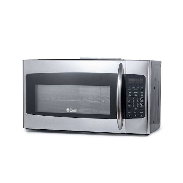 Commercial Chef 1.7 Cu. Ft. Over-The-Range Convection Microwave Oven, 1000 Watt Microwave with 10 Power Levels - CHMRC17GS