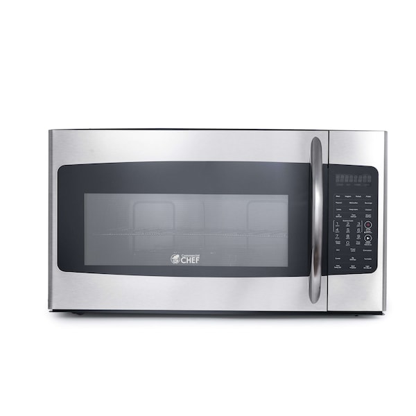 Commercial Chef 1.7 Cu. Ft. Over-The-Range Convection Microwave Oven, 1000 Watt Microwave with 10 Power Levels - CHMRC17GS