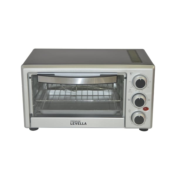 Premium Levella 6-Slice 0.5 Cubic Foot Toaster Oven with Bake, Broil and Toast Functions - PTO142