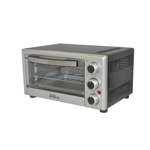 Premium Levella 6-Slice 0.5 Cubic Foot Toaster Oven with Bake, Broil and Toast Functions - PTO142
