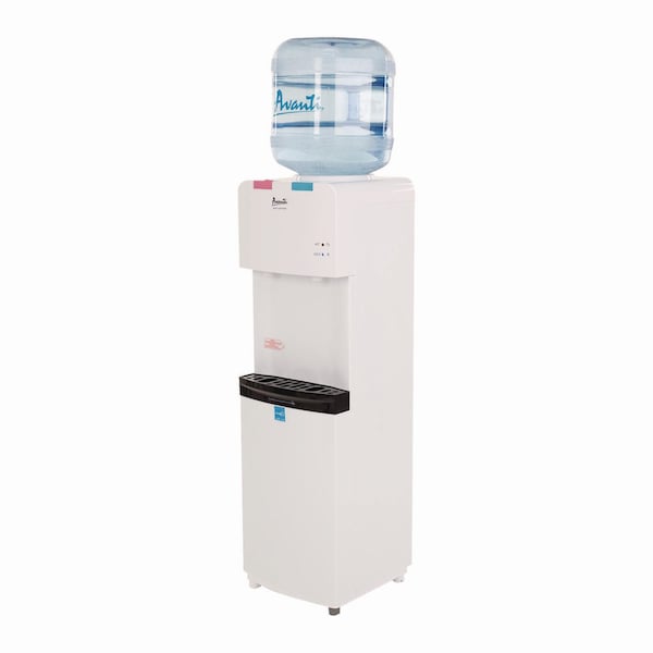 Avanti Hot and Cold Water Stand Up Dispenser, 3-5 gal, 11 x 12 x 36, White - WDHC770I0W