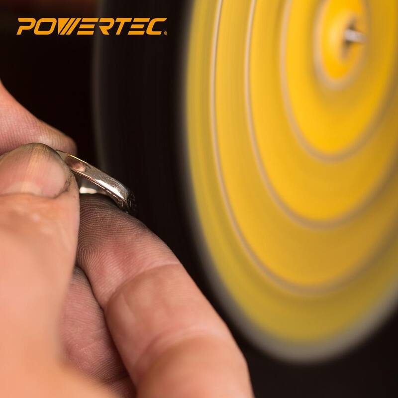 Kit de Rueda de Pulido para Esmeril de Banco de 6 pulgadas POWERTEC con Set de 3 piezas de Compuesto para Pulir - 71631
