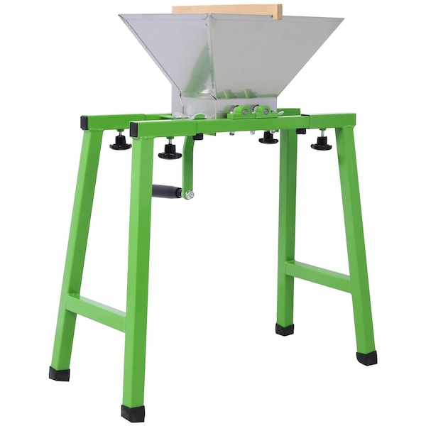 Edendirect 7L Manual Juicer Grinder with Stand - Stainless Steel Fruit Crusher for Cider and Wine Pressing - ED-W46563691