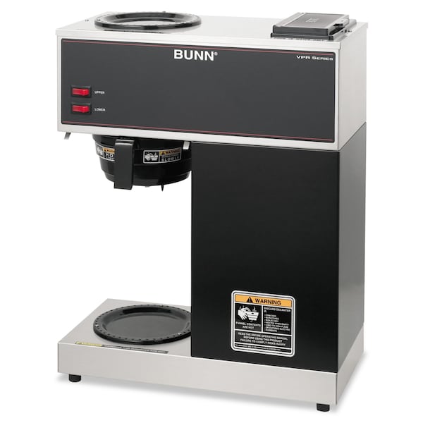 Bunn VPR Two Burner Pourover Coffee Brewer, Stainless Steel, Black - 33200