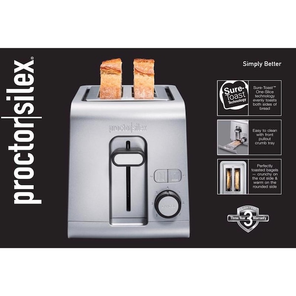 Hamilton Beach Hamilton Beach Proctor Silex Stainless Steel Silver 2 slot Toaster 7.6 in. H X 6.6 in. W X 10.7 in. - 22302