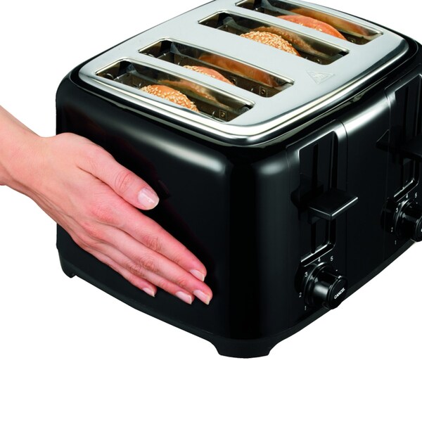 Proctor-Silex Proctor Silex Plastic Black 4 slot Toaster 8 in. H X 12.25 in. W X 11.31 in. D - 24215