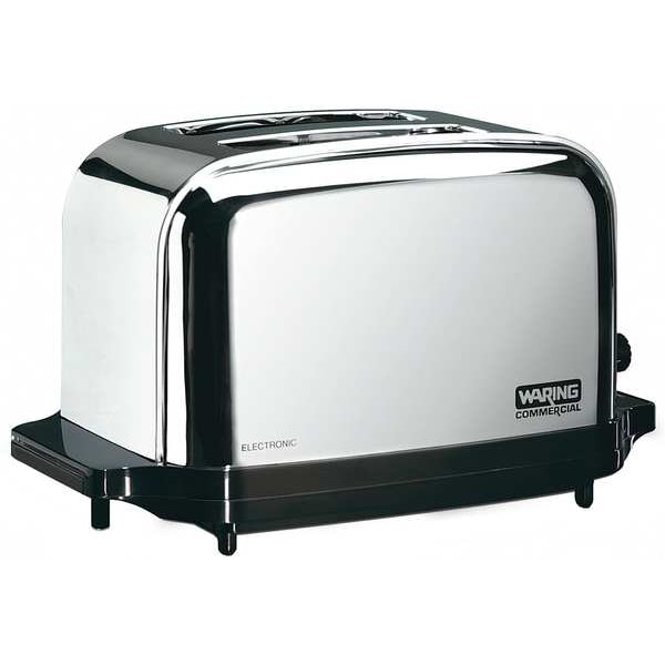 Waring Commercial 13-1/2" 2 Slot Stainless Steel Commercial Toaster - WCT702
