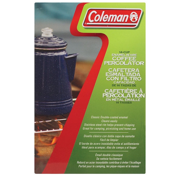 Coleman Coleman Silver Percolator 9.5 in. H X 6.4 in. W X 8.6 in. L 12 cups 1 pk - 2000016405
