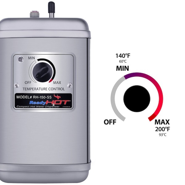 Ready Hot Compact Hot Water Dispenser with Brushed Nickel Faucet - 41-RH-150-F570-BN