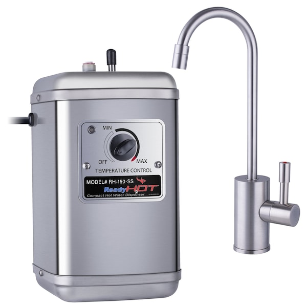 Ready Hot Compact Hot Water Dispenser with Brushed Nickel Faucet - 41-RH-150-F570-BN