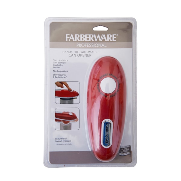 Lifetime Farberware Red Plastic Battery Operated Can Opener - 5192598