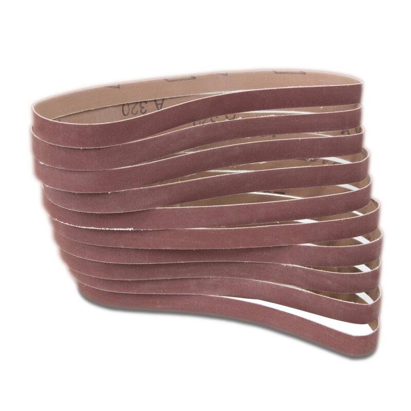 Bandas de lija de 120 granos de 1/2 pulgada x 18 pulgadas (paquete de 10) - 6307SP120