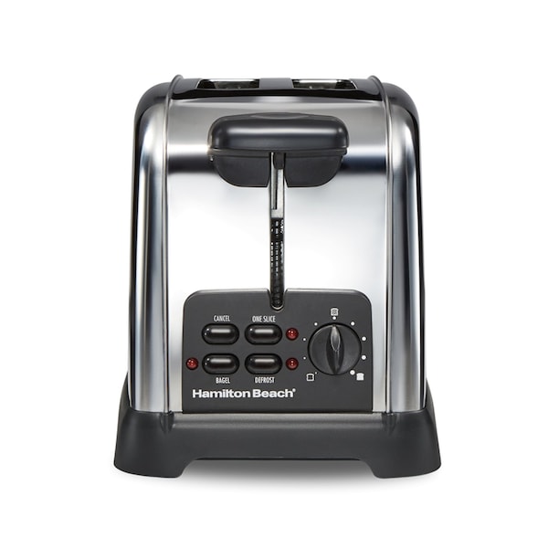 Hamilton Beach Hamilton Beach Stainless Steel Black/Silver 2 slot Toaster 7.63 in. H X 6.89 in. W X 11.1 in. D - 22782
