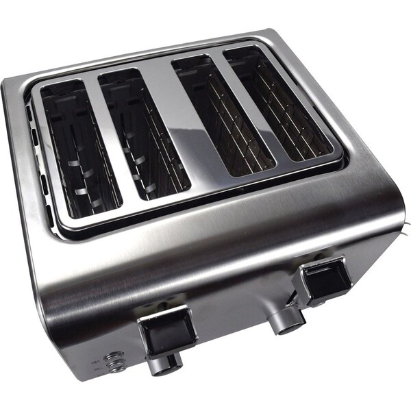 Coffee Pro Toaster, 4-Slice, 12-7/10"x12-1/2"x9", Stainless Steel - CFPOG8590