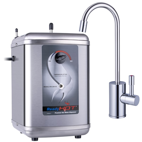 Ready Hot Instant Hot Water Dispenser with Polished Chrome Hot Water Faucet with Safety Lock - 41-RH-200-F570-CH