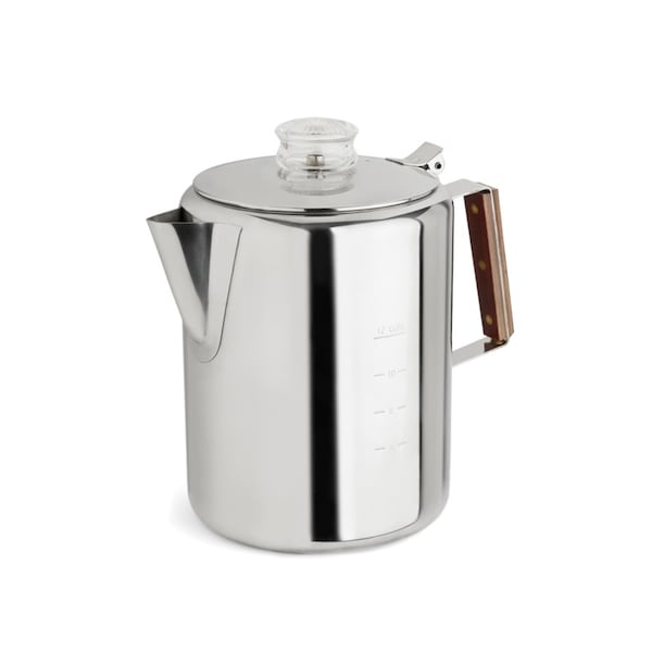 Tops Fitz-All Rapid Brew 12 cups Silver Stovetop Percolator - 55705
