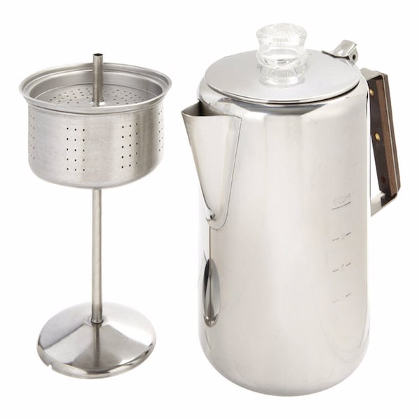 Tops Fitz-All Rapid Brew 12 cups Silver Stovetop Percolator - 55705