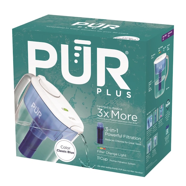 Pur PUR 11 cups Blue Water Filtration Pitcher - PPT111W