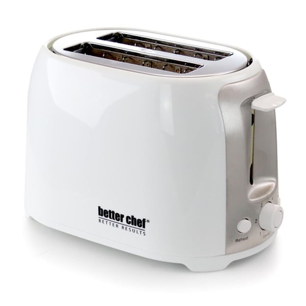 Better Chef Cool Touch Wide-Slot Toaster, White - IM-225W