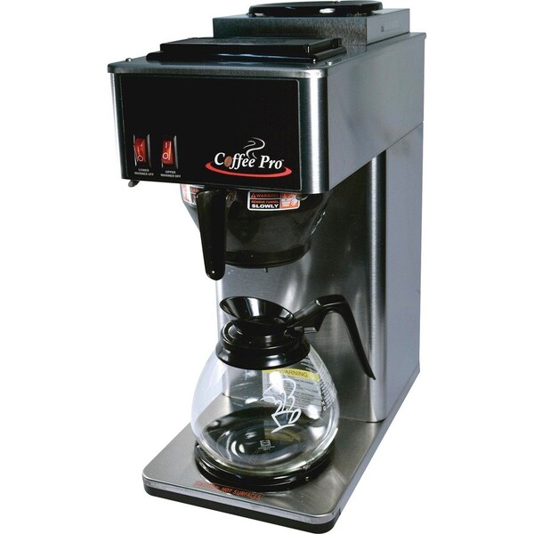 Coffee Pro Two-Burner Commercial Pourover Brewer, Stainless Steel - CP2B