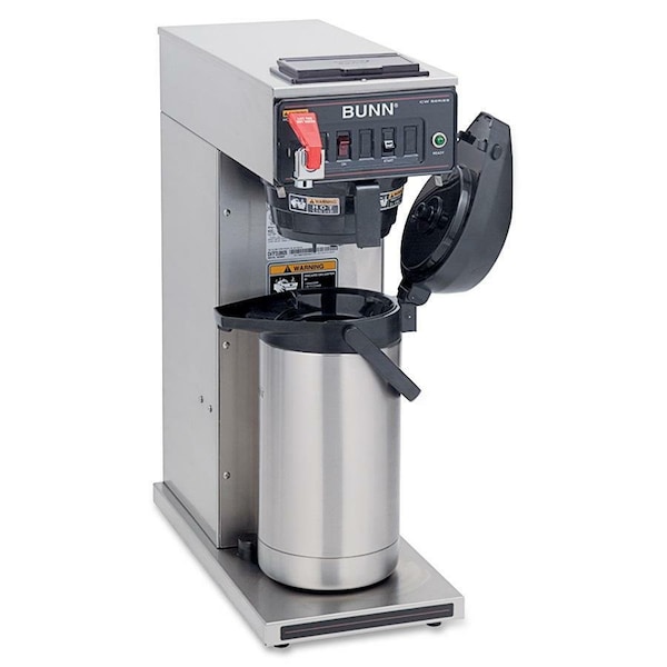 Bunn Airpot Coffee Brewer, 1370 W, 1 Cup, Stainless Steel - 230010006