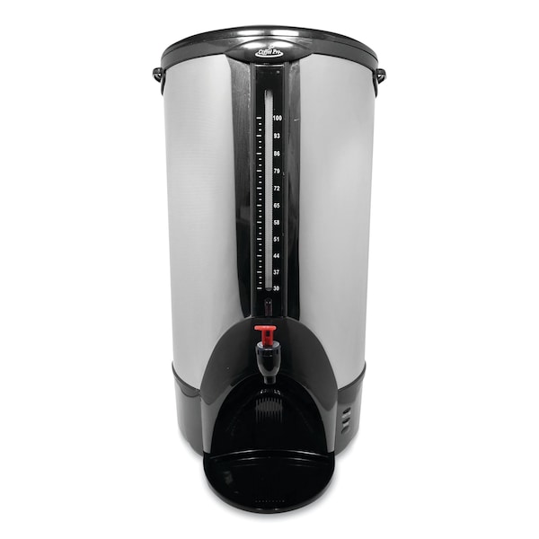 Coffee Pro Home/Business 100-Cup Double-Wall Percolating Urn, Stainless Steel - CP100XX