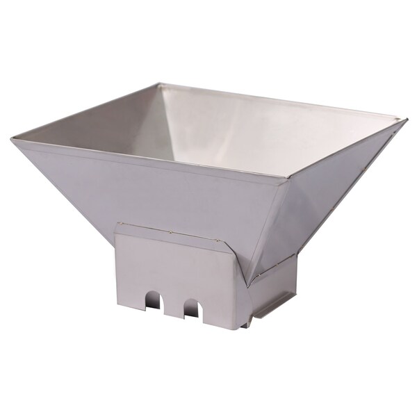 Edendirect 7L Manual Fruit Crusher - Stainless Steel and Oak Wood, Efficient Apple and Pear Juicer Grinder - ED-W46536792