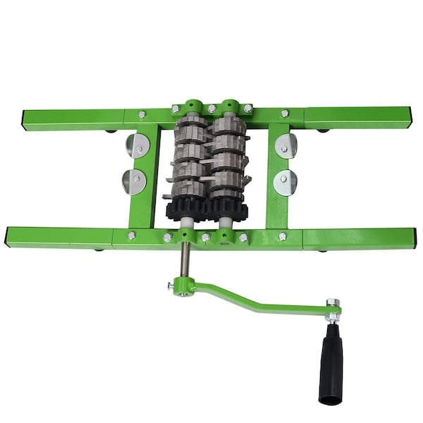 Edendirect 7L Manual Fruit Crusher - Stainless Steel and Oak Wood, Efficient Apple and Pear Juicer Grinder - ED-W46536792