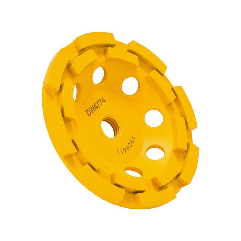 Rueda de Copa de Diamante de Doble Hilera DEWALT 4-1/2 pulgadas - DW4774