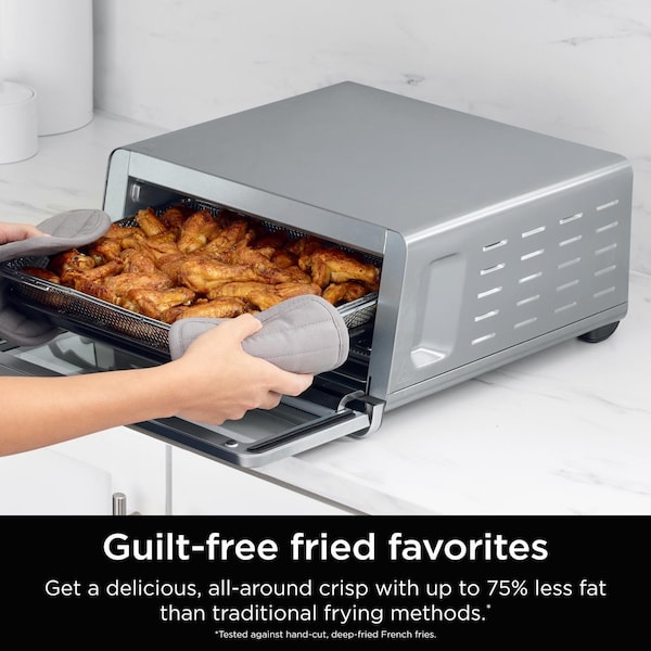 Ninja Metal Black/Silver Toaster Oven w/Air Fry 8 in. H X 17 in. W X 16 in. D - SP151