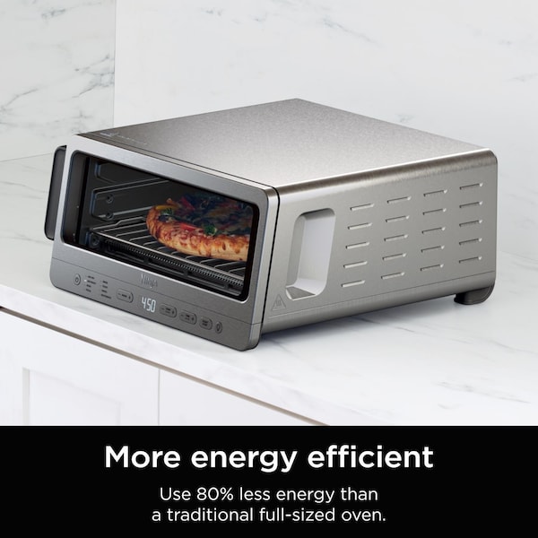 Ninja Metal Black/Silver Toaster Oven w/Air Fry 8 in. H X 17 in. W X 16 in. D - SP151